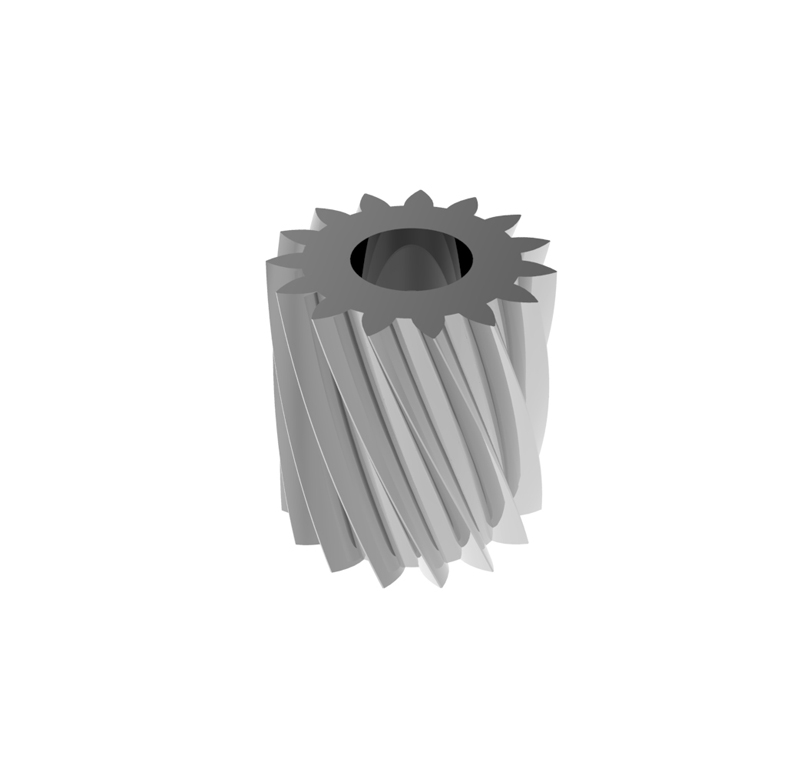 Metal pinion Module 0.400, Teeth 15Z, Shape helical