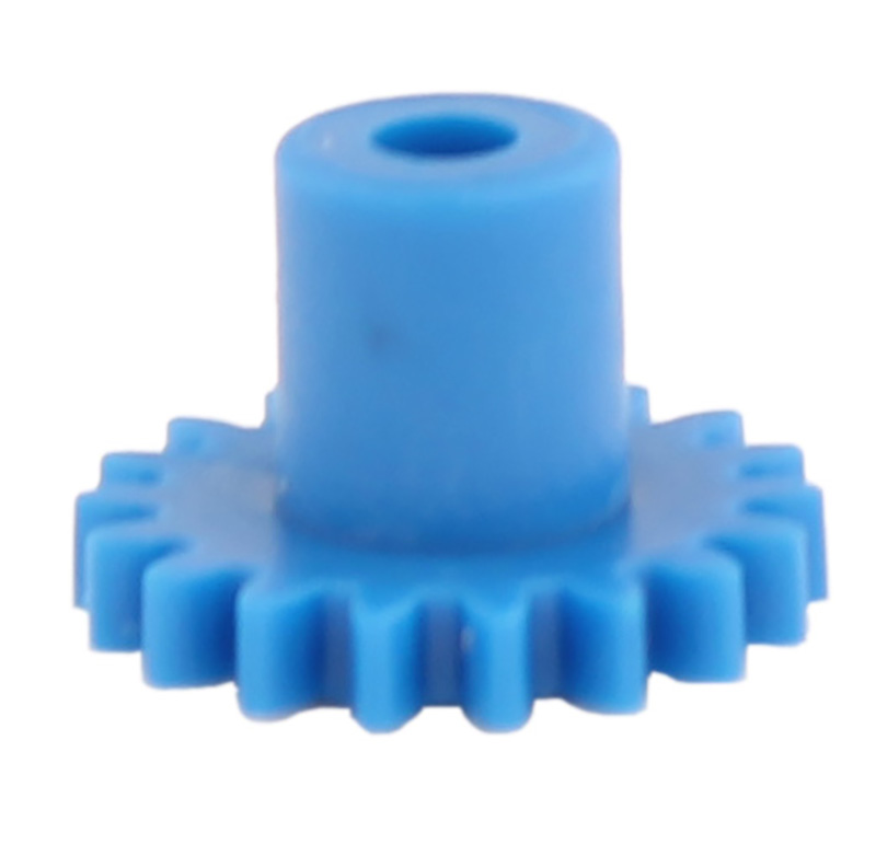 Plastic gear Module 0.750, Teeth 18Z, Shape with pin, ref. 001985 | Mootio  Components | Mechanical components online shop