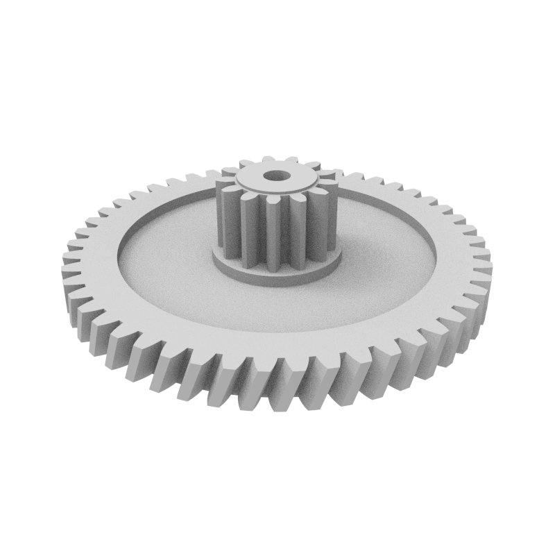 Plastic gear Module 0.750, Teeth 18Z, Shape with pin, ref. 001985