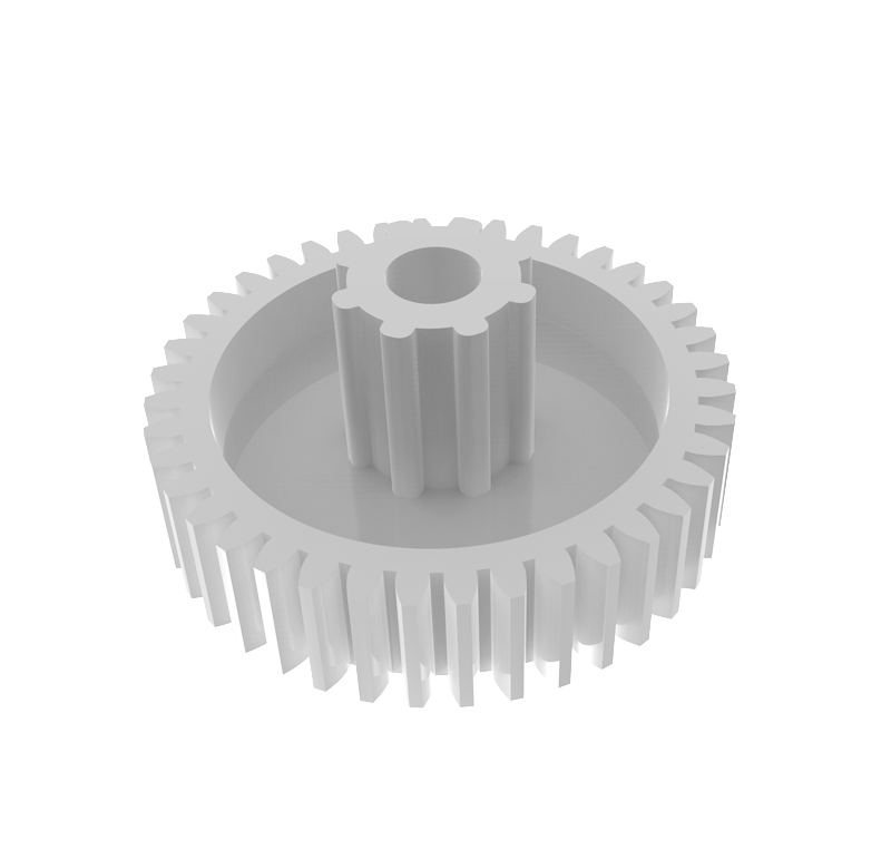 Plastic gear Module 0.600, Teeth 40Z, Shape with pin