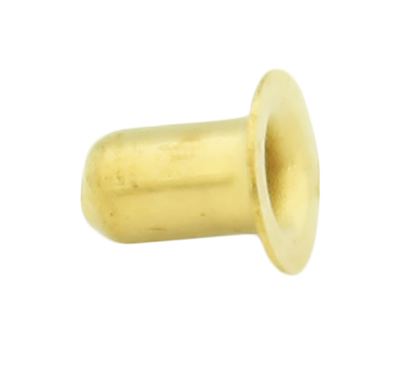 Remache tubular Diametro 2.50mm, Longitud 4.00mm, Material Latón (Pack 30)