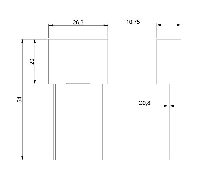 Mouser capacitor 120nF / 1000V, ref. 023767 Mootio Components